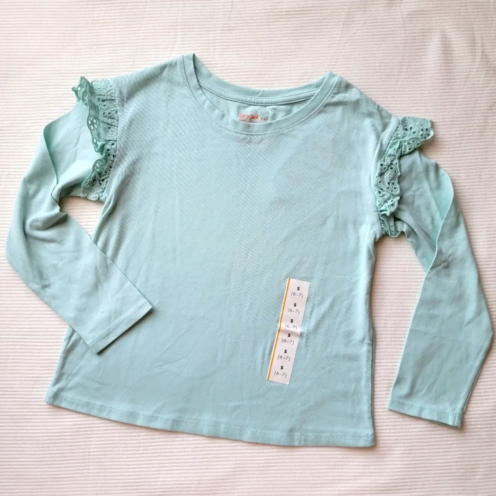 Long Sleeve Ruffle Long Sleeve T-Shirt | Chestnut | Cat & Jack